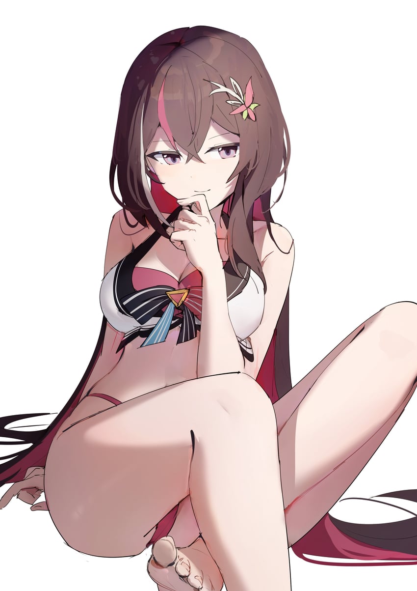 Hololive、AZKi 1名女孩 比基尼 黑发 乳房 乳沟