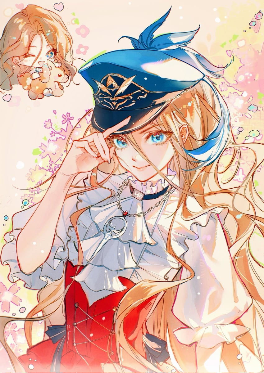 无期迷途、奥古斯都 (无期迷途) 1名女孩 整理衣服 整理头饰 幼化 Q版