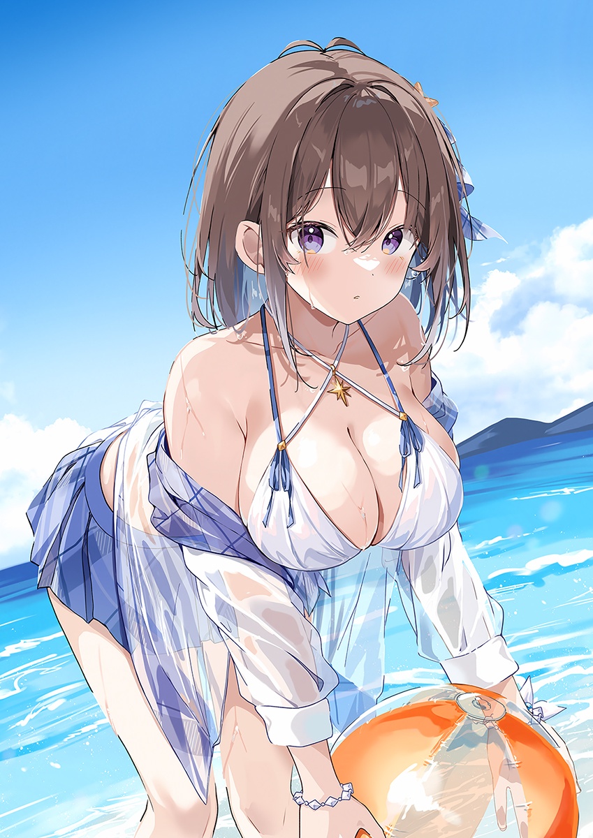 原创、哇哇酱 1名女孩 乳房 巨乳 泳装