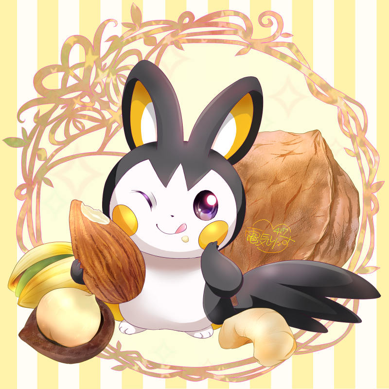 宝可梦、导电飞鼠 杏仁 腰果 食物 手持 macadamia