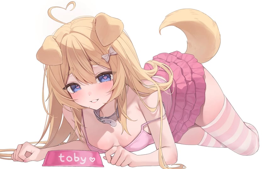 个人势虚拟主播、toby doko death 1名女孩 呆毛 四肢着地 兽耳 腰带