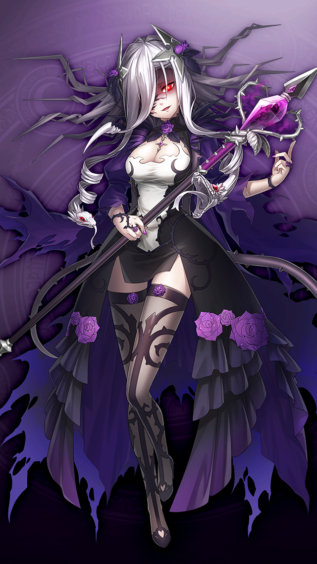 格林笔记、chaos 13th witch (grimms notes) 1名女孩 黑色连衣裙 乳房 乳沟 连衣裙
