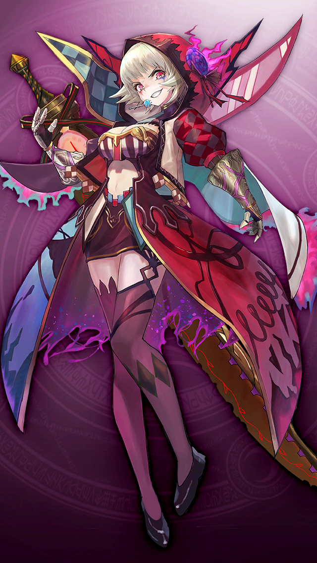 格林笔记、糖果魔女 (格林笔记) 1名女孩 黑鞋 乳房 亮瞳 糖果