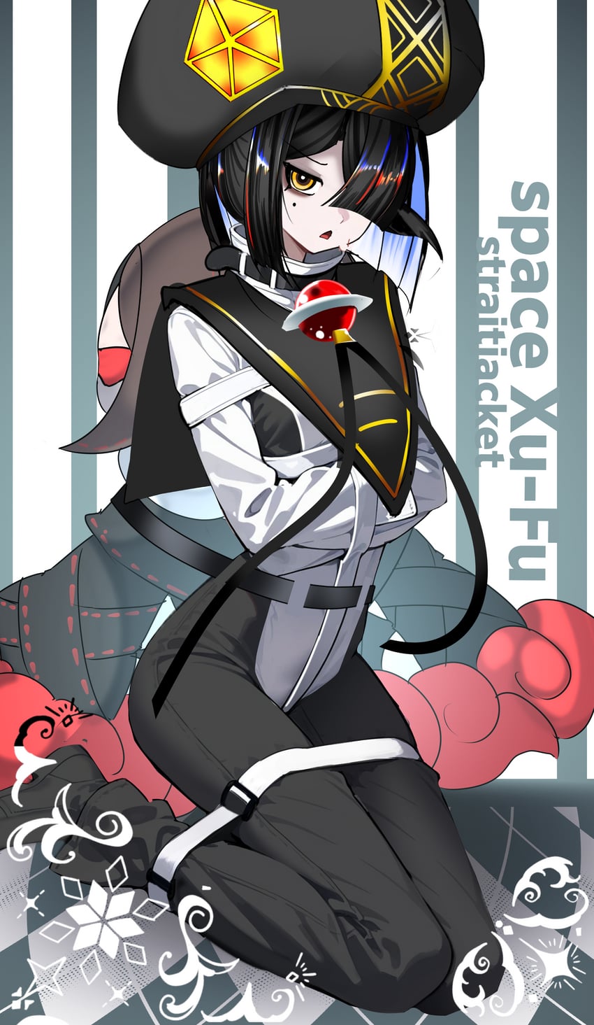 Fate/Grand Order、Fate系列、徐福（Fate） 1名女孩 黑色靴子 黑发 黑帽子 黑裤子