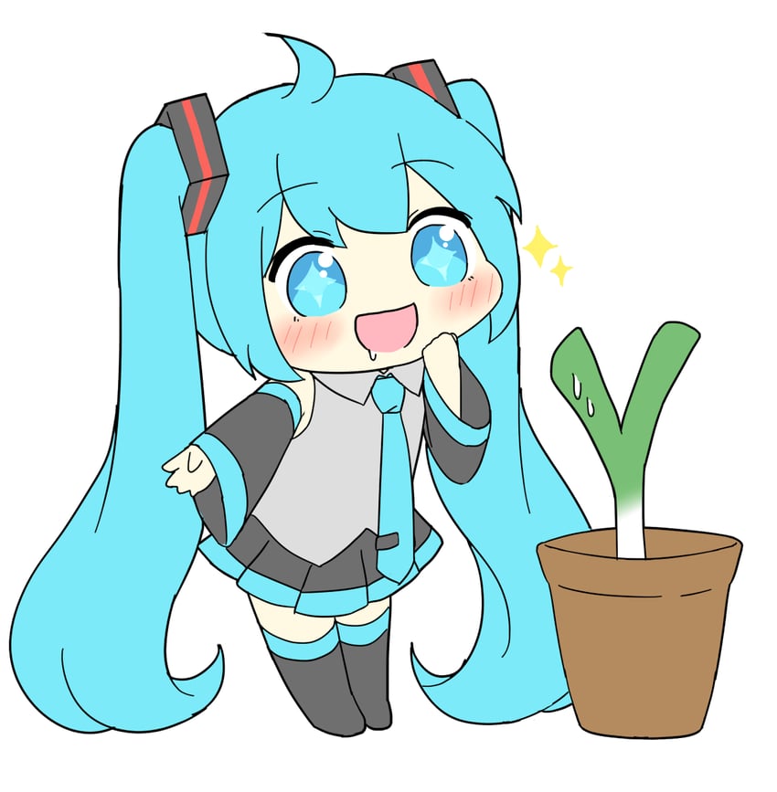 VOCALOID、初音未来 +_+ 1名女孩 :D 呆毛 露肩