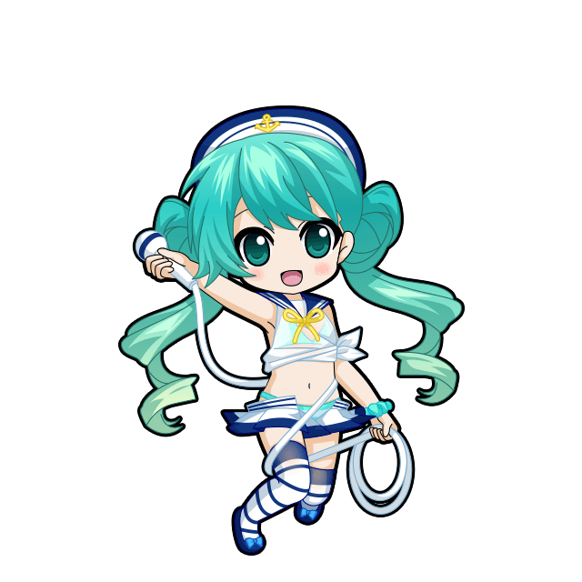 初音未来 绘图收藏、VOCALOID、初音未来 1名女孩 :D 水蓝色比基尼 水色发 水色发圈