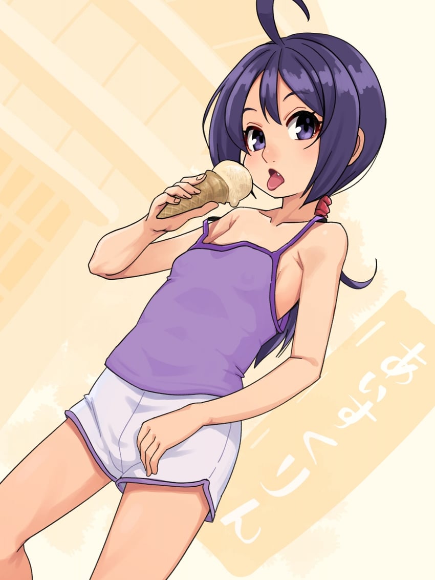 幕末浪漫、一条灯 1名女孩 呆毛 替换服装 遮盖乳头 虎牙
