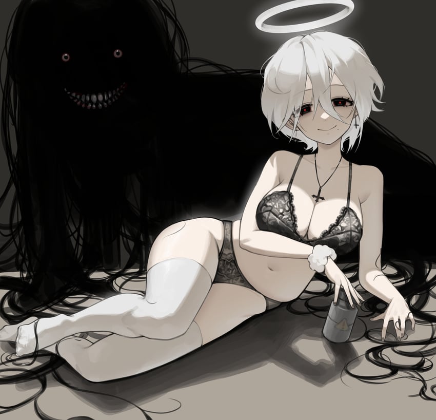 原创 1名女孩 黑色文胸 黑瞳 黑色内裤 胸罩