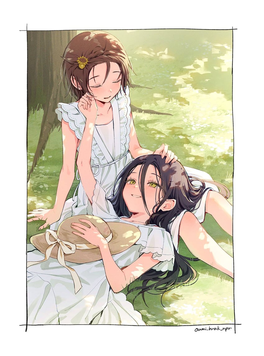 金牌得主 (漫画)、神崎光、结束祈 2名女孩 黑发 脸红 边框 棕发
