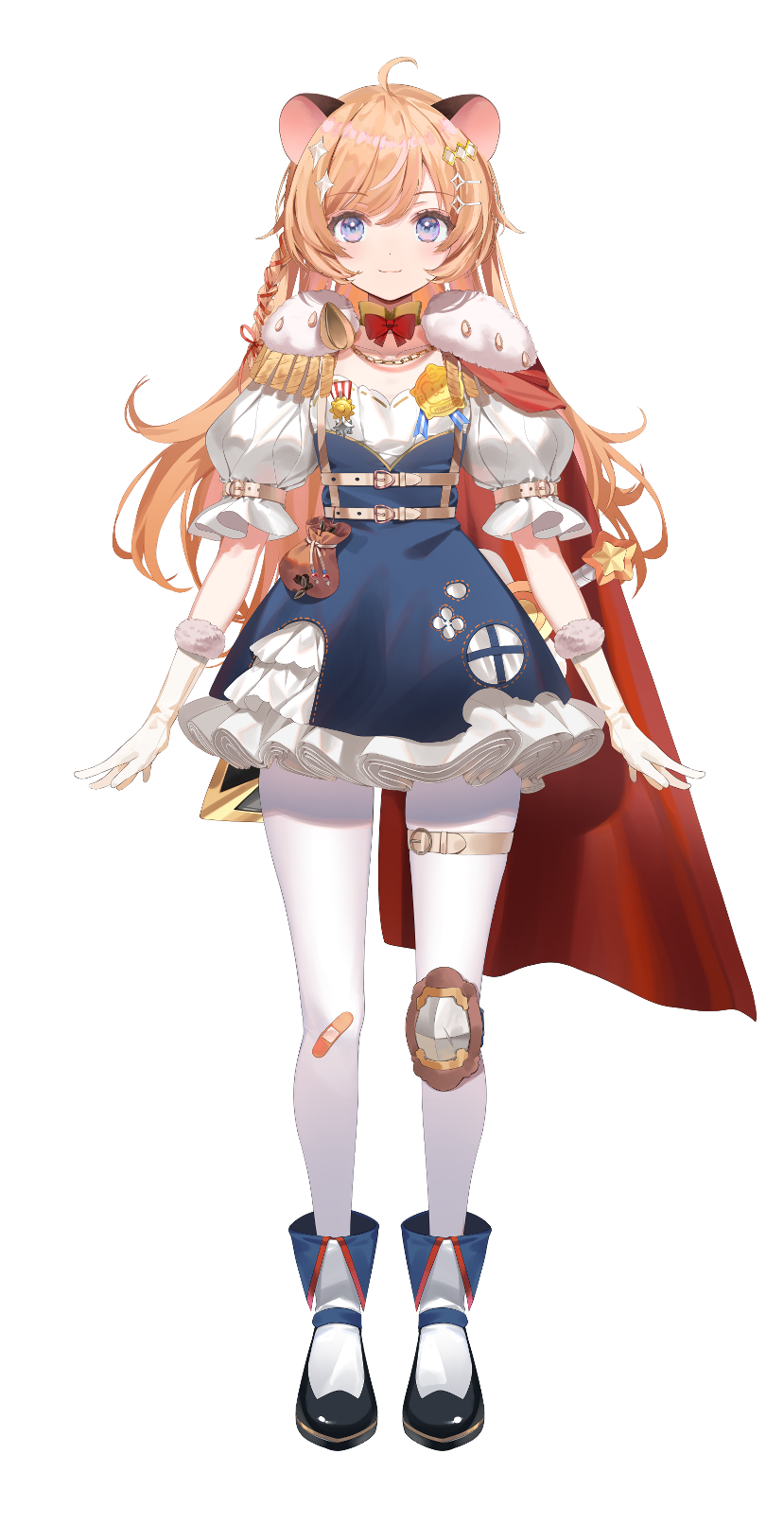 Varium、himamori pota 1名女孩 呆毛 兽耳 创可贴 腿上的创可贴