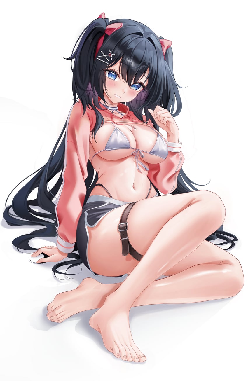 Stellive、白雪雏 1名女孩 替换服装 赤脚 比基尼 黑发