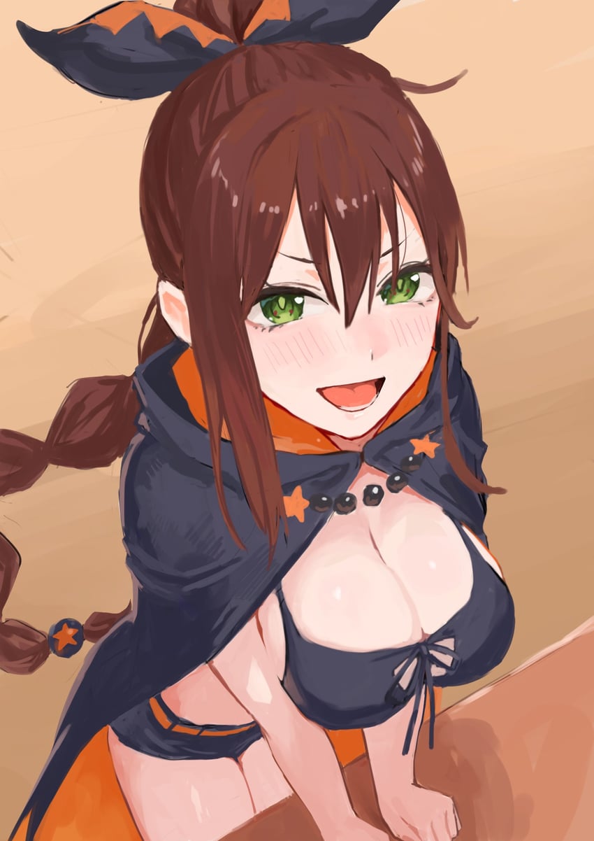 Re:从零开始的异世界生活、夏拉 (从零开始的异世界生活) 1名女孩 :D 比基尼 只穿比基尼上衣 黑色比基尼