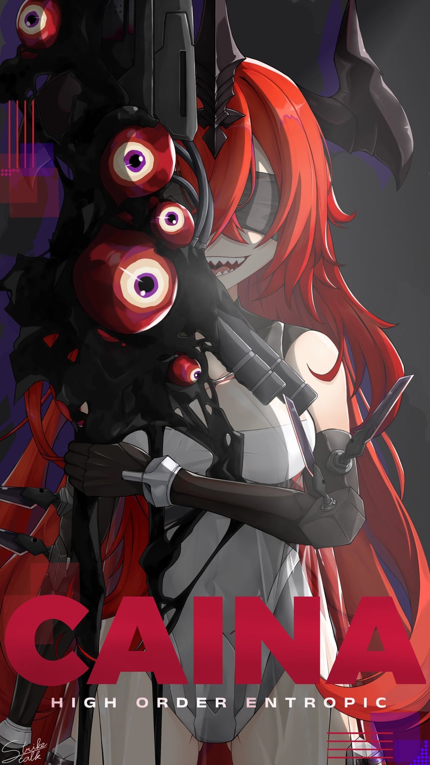 少女前线、少女前线：云图计划、caina (neural cloud) 1名女孩 蒙眼 entropics (neural cloud) 多眼 角