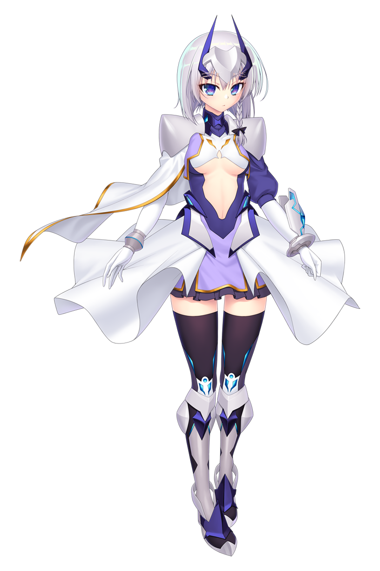 shinsou kenki arch saver、arch zion、yuno plaftskaya 1名女孩 铠甲 铠甲靴 黑色蝴蝶结 黑色过膝袜
