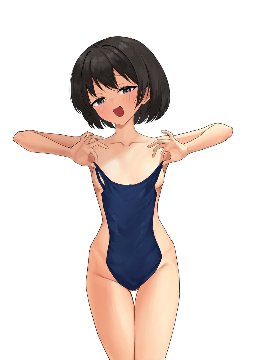原创 1名女孩 露乳晕 黑发 蓝眼 脸红