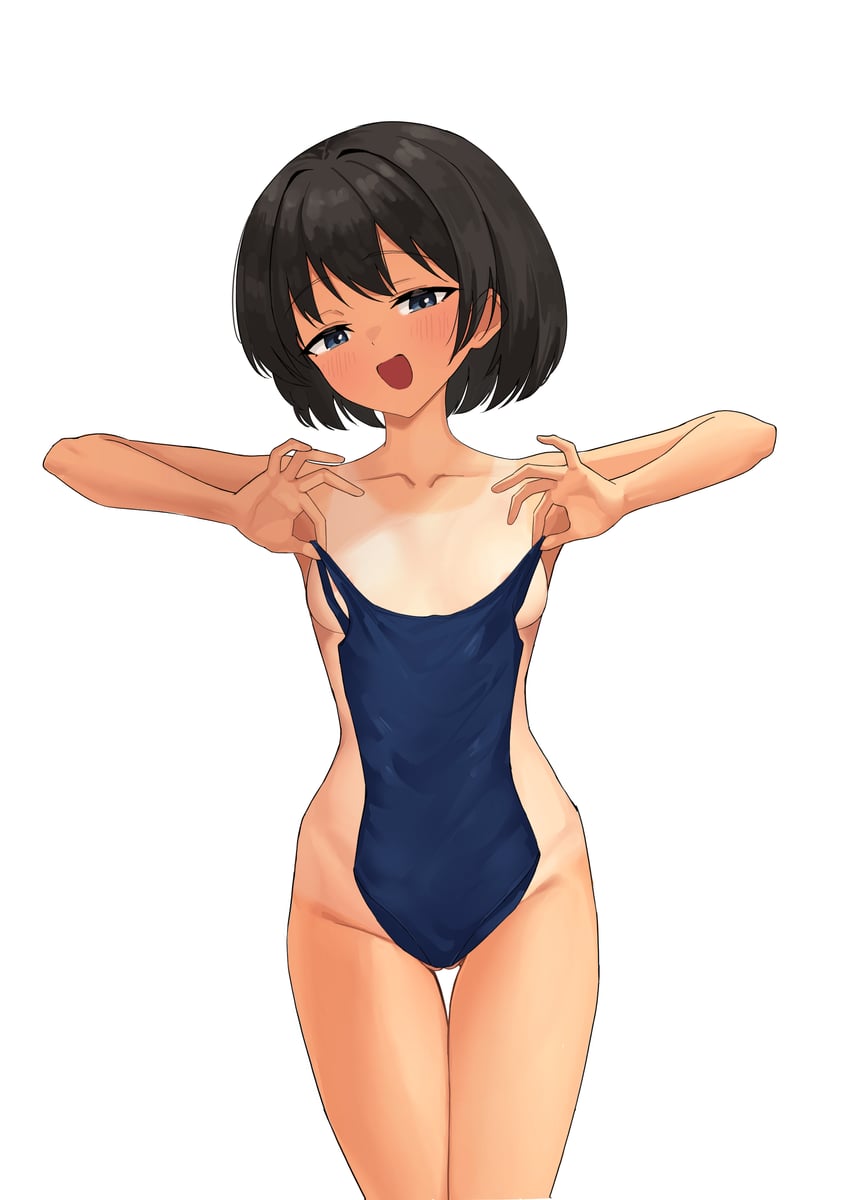 原创 1名女孩 露乳晕 黑发 蓝眼 脸红