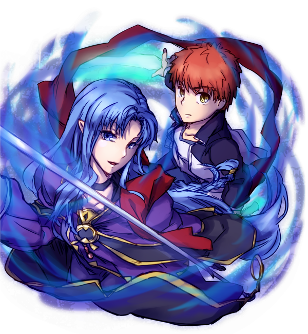 Fate/stay night、Fate系列、卫宫士郎 1名男孩 1名女孩 蓝发 辫子 披风