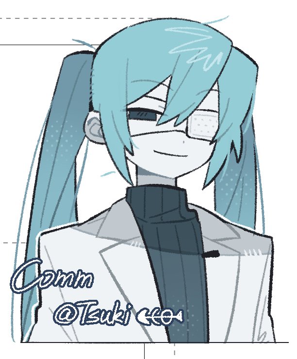 gifted (vocaloid)、VOCALOID、初音未来 1名女孩 黑瞳 黑色毛衣 蓝发 闭嘴