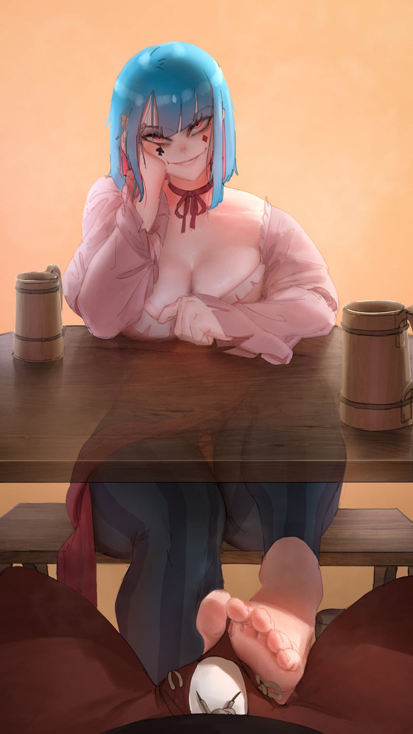 原创 1名女孩 露乳晕 赤脚 借用的角色 乳房