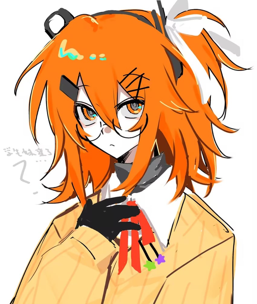 AI语音、UTAU、足立怜 1名女孩 黑色手套 闭嘴 有领衬衫 眼镜