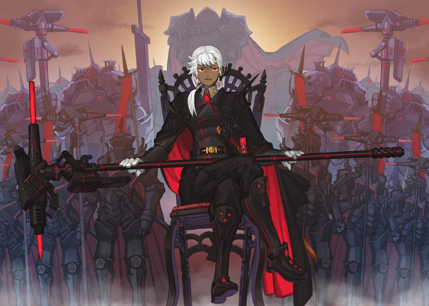 Pixiv Fantasia、Pixiv Fantasia Last Saga、flamia (nagi itsuki) 1名女孩 铠甲 腰带 黑色靴子 靴子