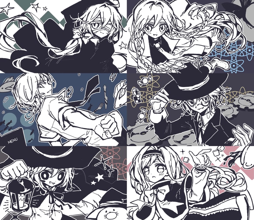 kururingo、apricot tea (kururingo)、blueberry jam (kururingo) 3个男孩 3人女子 脸红 靴子 辫子