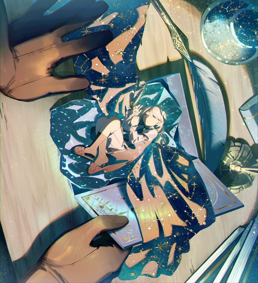 原创 1名女孩 1个其他角色 作者名 鸟瞰图 书