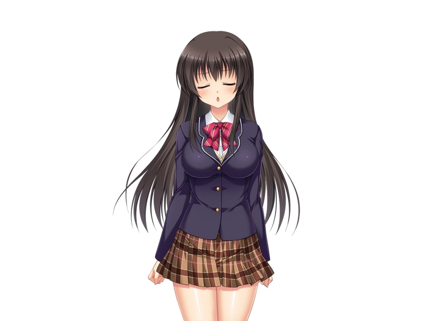 梦见颊！、mikami juri 1名女孩 惊讶 黑发 西装外套 脸红