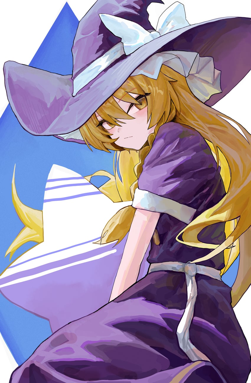 东方Project、东方Project (PC-98)、雾雨魔理沙 1名女孩 金发 蝴蝶结 辫子 连衣裙