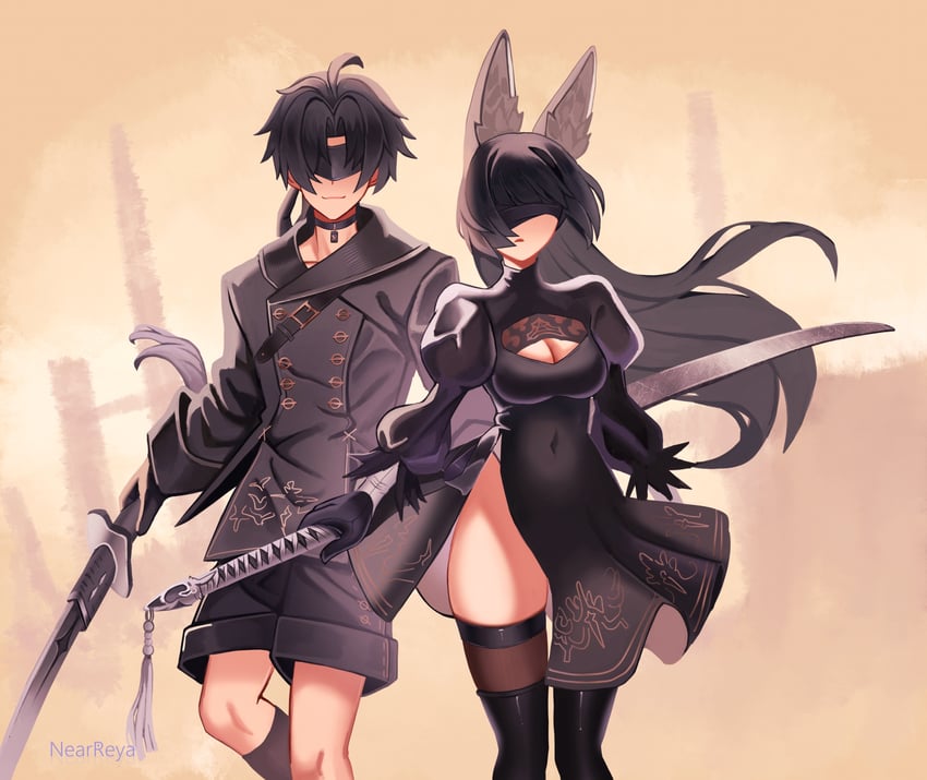 尼尔：机械纪元、尼尔系列、绝区零 1名男孩 1名女孩 2B (尼尔:机械纪元) (Cosplay) 9S (尼尔：机械纪元) (角色扮演) 呆毛