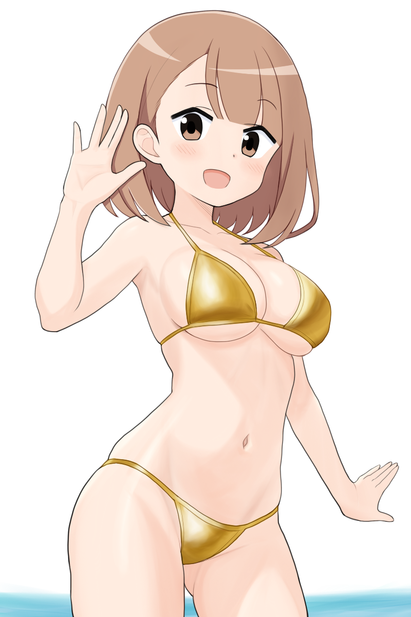聚集！不可思议研究部、春日野朝阳 1名女孩 比基尼 乳房 棕眼睛 棕发