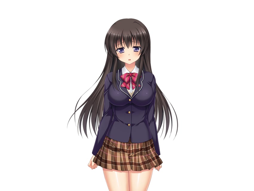 梦见颊！、mikami juri 1名女孩 黑发 西装外套 脸红 蝴蝶结