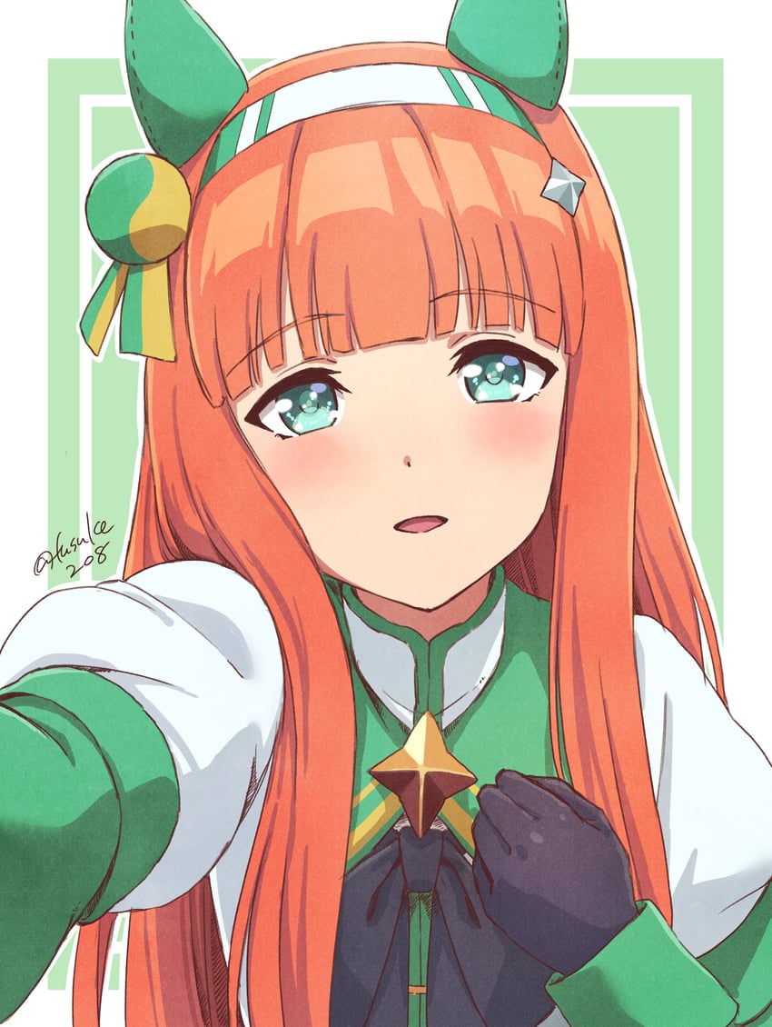 赛马娘、无声铃鹿 (纯洁无声)、无声铃鹿 (赛马娘) 1名女孩 兽耳 黑色手套 耳罩 手套