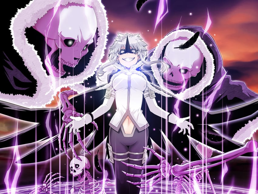 魔法纪录 魔法少女小圆外传、魔法少女小圆、魔法少女塔特玛吉卡 1名女孩 铠甲 鸟面具 黑色靴子 黑斗篷