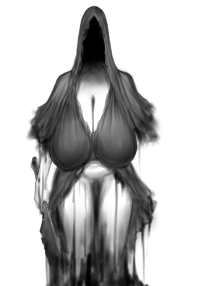 血源诅咒、梅高的乳母 1名女孩 手臂放在侧边 黑色连衣裙 乳房 乳沟