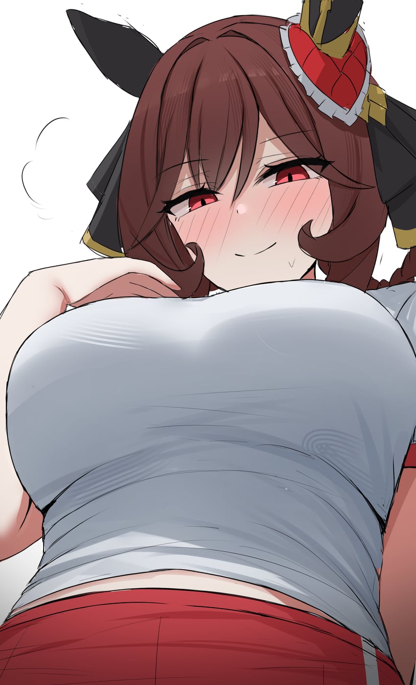 赛马娘、贵妇人(赛马娘) 1名女孩 兽耳 脸红 辫子 发环辫