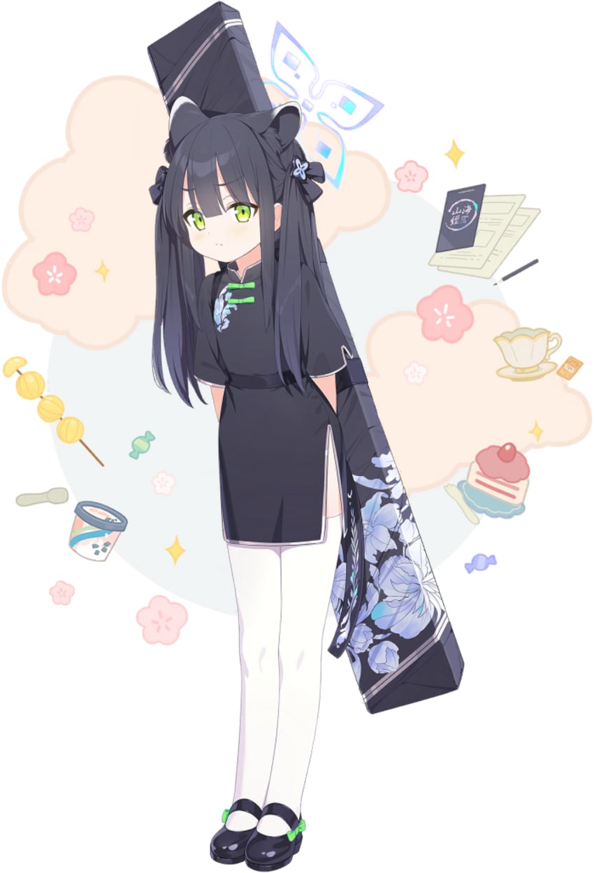 蔚蓝档案、瞬 (蔚蓝档案)、瞬 (幼女) (蔚蓝档案) 1名女孩 兽耳毛 兽耳 恼怒 双手背在身后