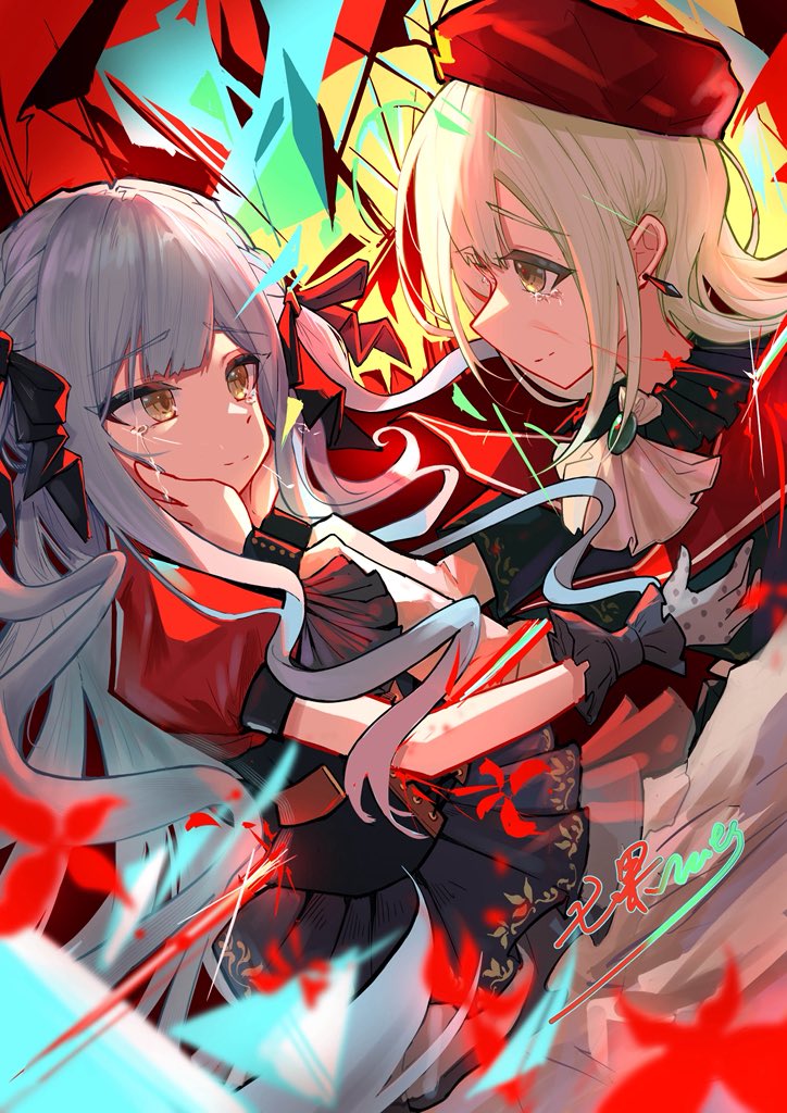 BanG Dream!、Bang Dream! It's MyGO!!!!!、丰川祥子 2名女孩 作者名 阿斯科特领巾 黑框眼镜 黑色连衣裙