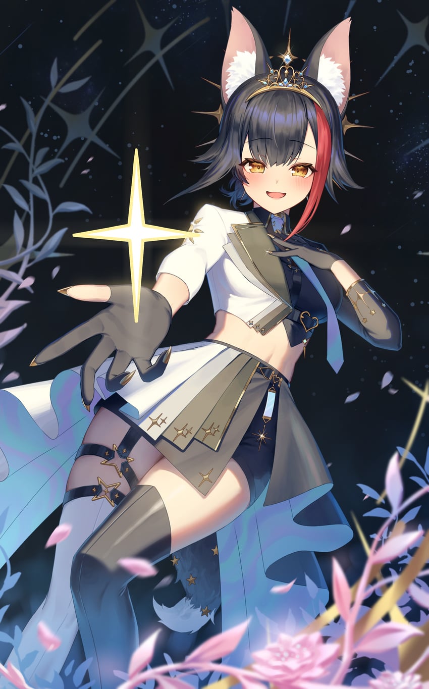 Hololive、大神澪、大神澪 (我们的闪耀) 1名女孩 发型长度变动 (更短) 兽耳毛 兽耳 不对称夹克
