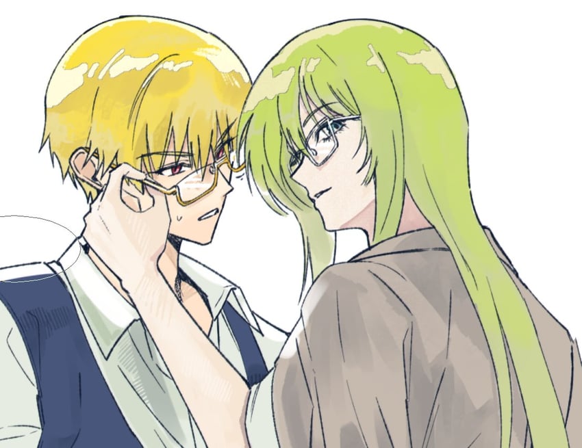 Fate/strange Fake、Fate系列、恩奇都 (Fate) 1个其他角色 中性 金发 眼镜 绿眼