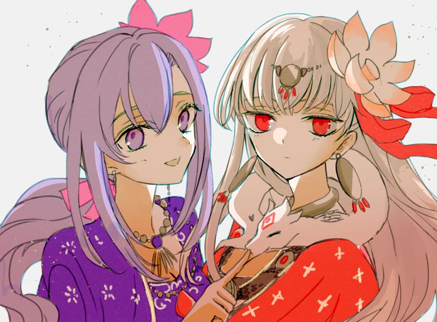 Fate/Grand Order、Fate系列、杜尔迦 (Fate) 2名女孩 亚洲印度服饰 乳房 项圈 神圣实体