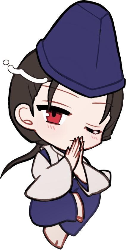 东方Project、东方Project (PC-98)、神玉 (男) (东方Project) 1名男孩 赤脚 蓝帽子 蓝色裤子 脸红