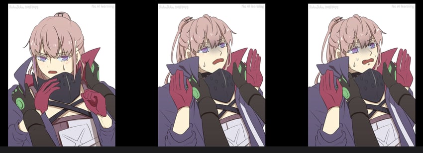 少女前线、M4A1 (少女前线)、M4A1 (改三) (少女前线) 2名女孩 外套 手套 举手 长发