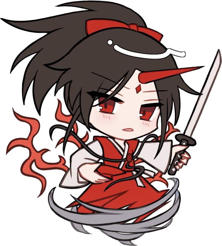 东方Project、东方Project (PC-98)、金枷罗 1名女孩 脸红 蝴蝶结 棕发 Q版