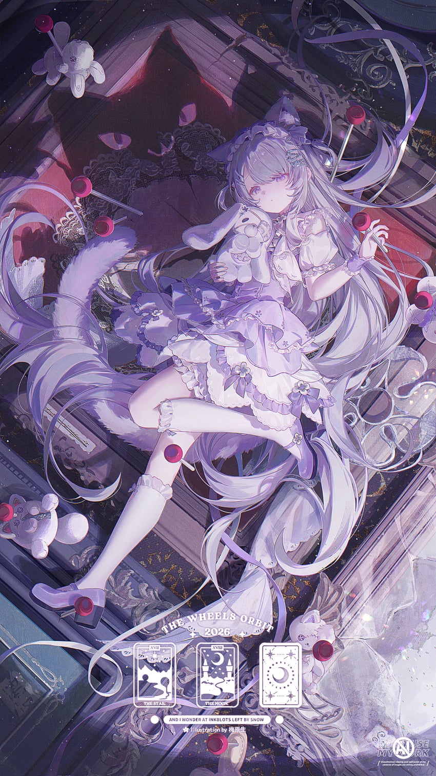 原创 1名女孩 兽耳 蝴蝶结 猫 猫耳