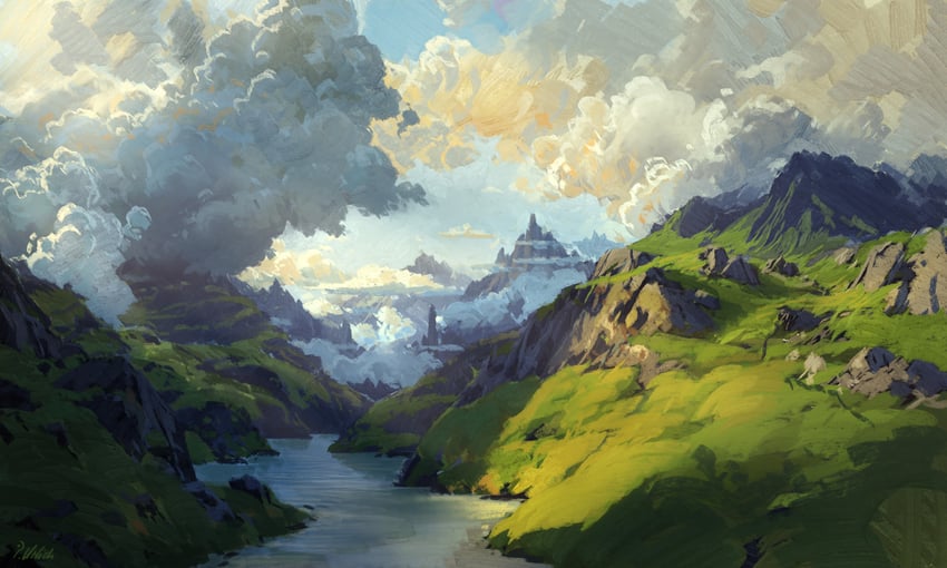 原创 云 多云天空 白天 草地 小山