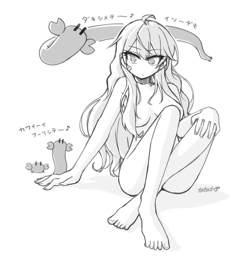 舰队Collection、胧 (舰队收藏) 1名女孩 呆毛 作者名 创可贴 脸上的创可贴