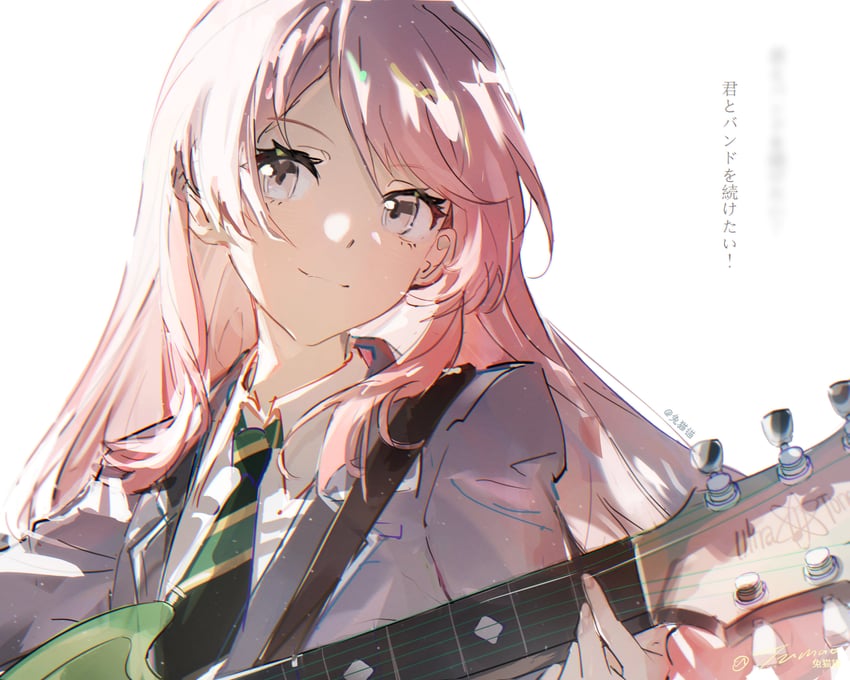 BanG Dream!、Bang Dream! It's MyGO!!!!!、千早爱音 1名女孩 闭嘴 斜条纹衣服 斜条纹领带 虎牙