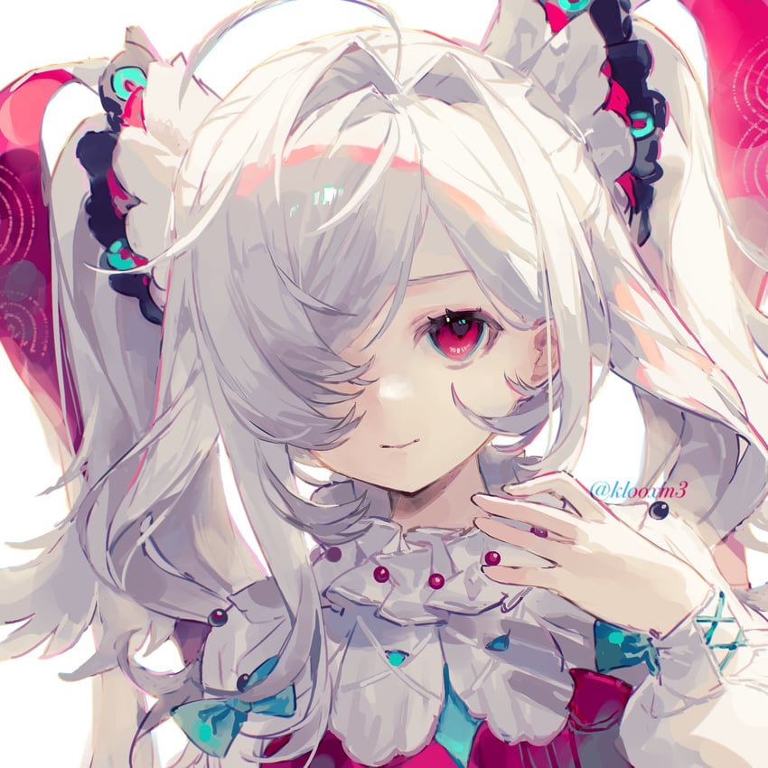 韵律源点 Arcaea、yuno (arcaea) 1名女孩 呆毛 作者名 蝴蝶结 项圈