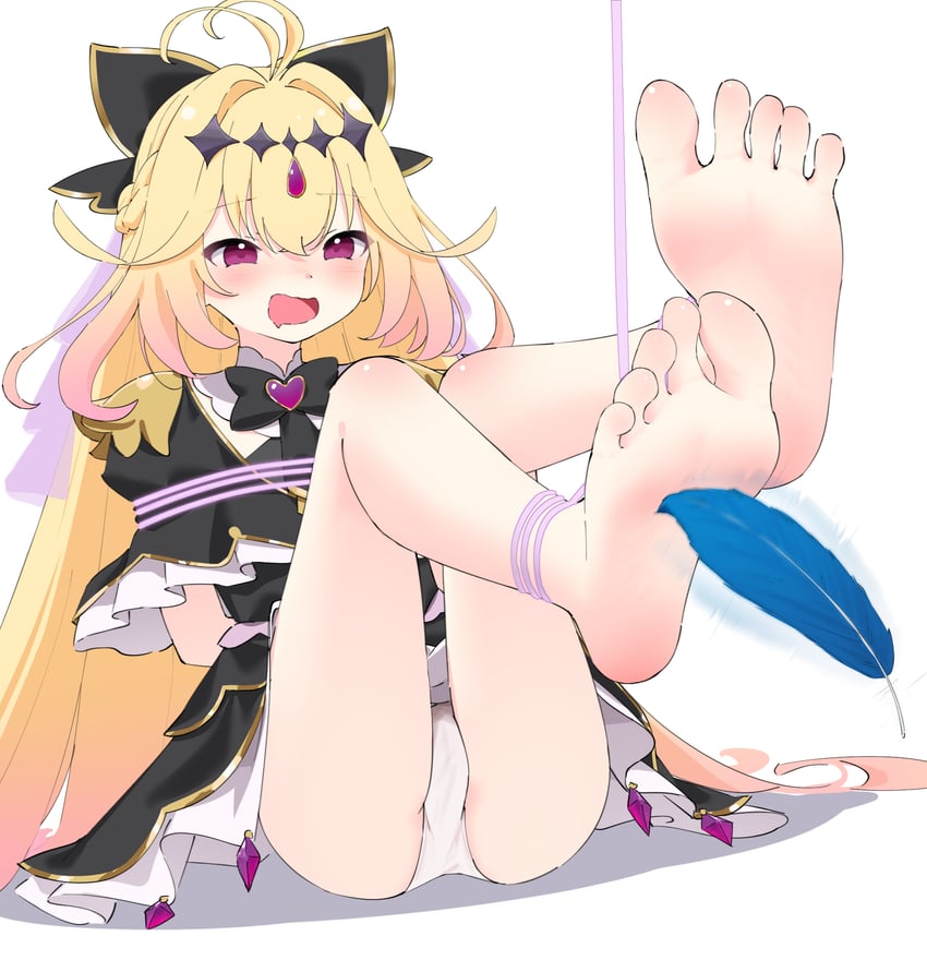 名侦探光之美少女、光之美少女、治愈阿尔卡纳影 1名女孩 :D 呆毛 双手背在身后 裸腿